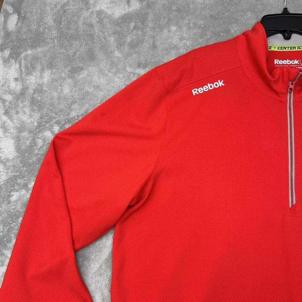 NHL Washington Capitals Reebok Center Ice Mens 1/4 Zip sweatshirt size 2XL